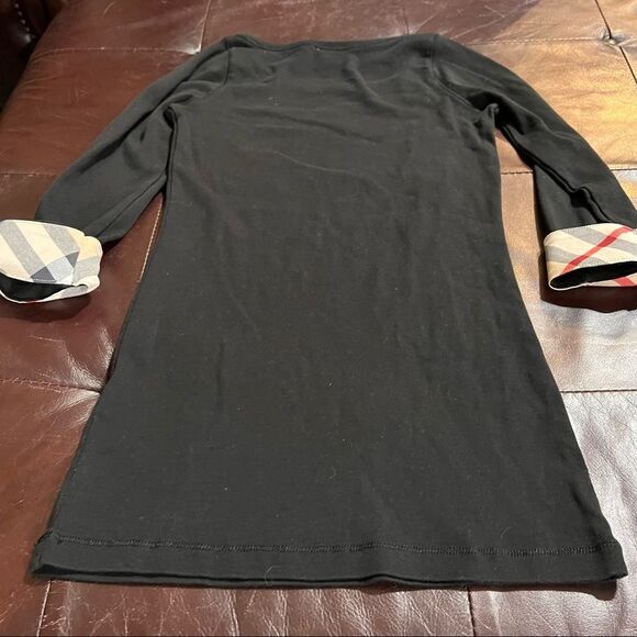 Burberry Black Women's Top with Nova Check Cuffs Size Small - Picture 2 of 9
